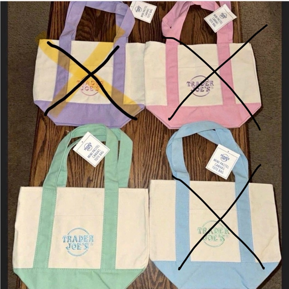 Mini Canvas green Tote Bag